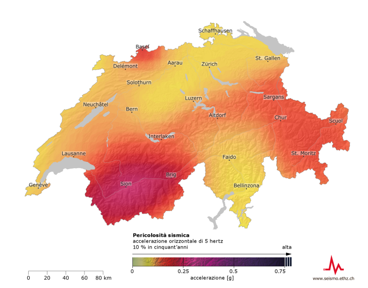 Pericolosità sismica in Svizzera